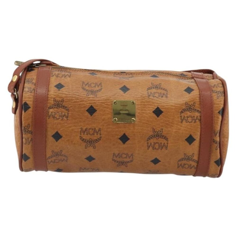 MCM Vintage Vicetos Leather Brown Leather Shoulder Bag Bag